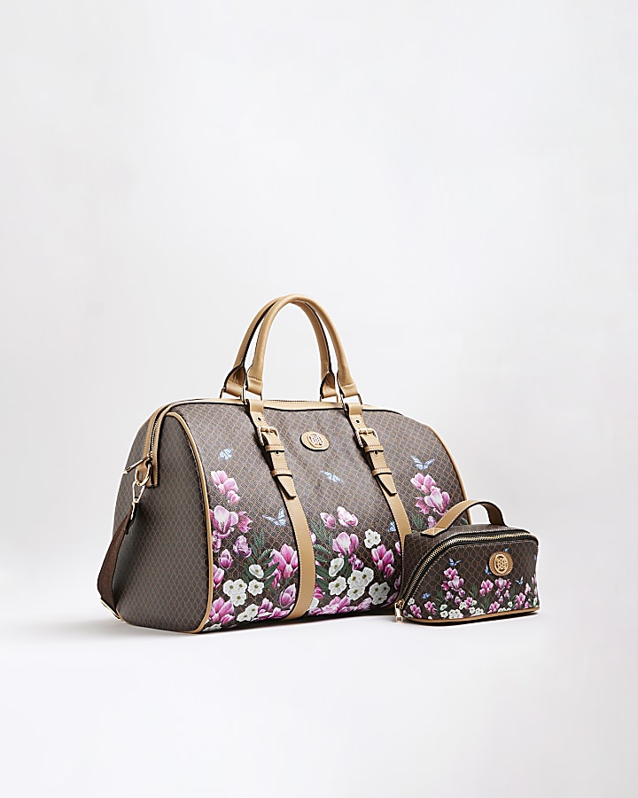 Brown Morgan Floral Monogram Bag Bundle