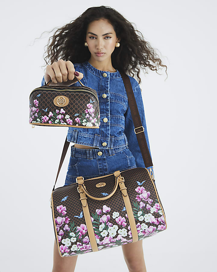 Brown Morgan Floral Monogram Bag Bundle