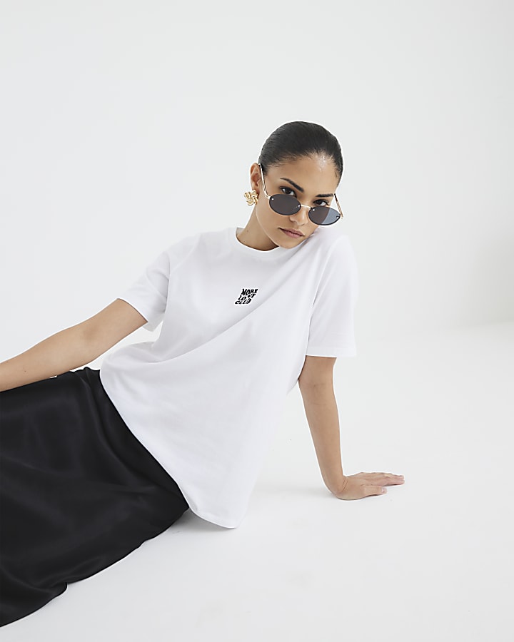 Petite White More Love Club T-Shirt
