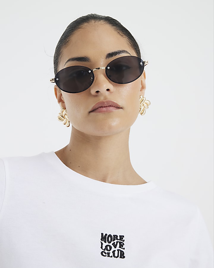 Petite White More Love Club T-Shirt