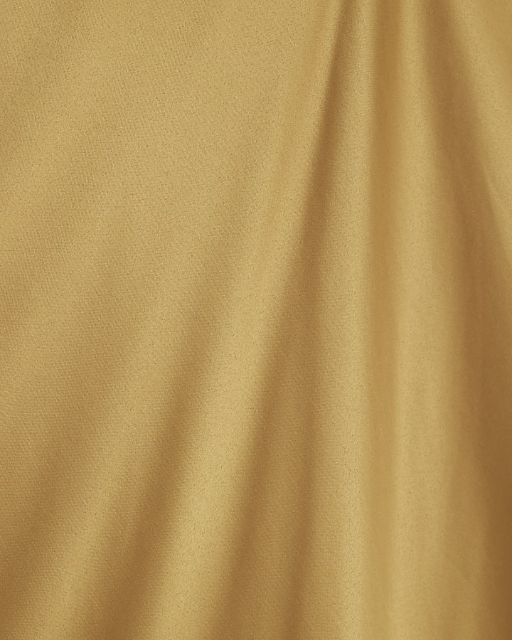 Gold Satin Maxi Skirt