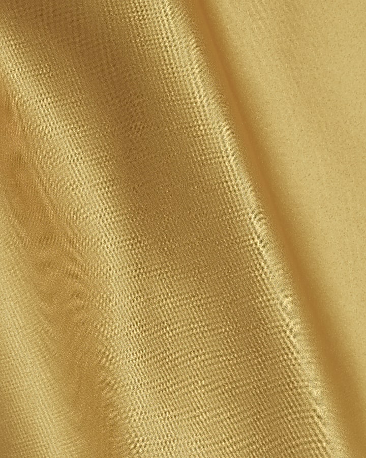 Gold Satin Cowl Neck Cami Top
