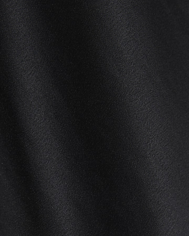 Black Satin Cowl Neck Cami Top