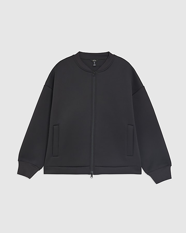 Black Premium Long Sleeve Zip Jacket