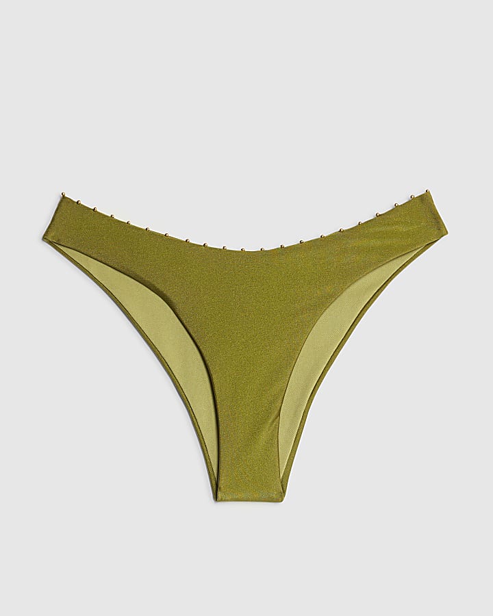 Khaki Hardware Bikini Bottoms