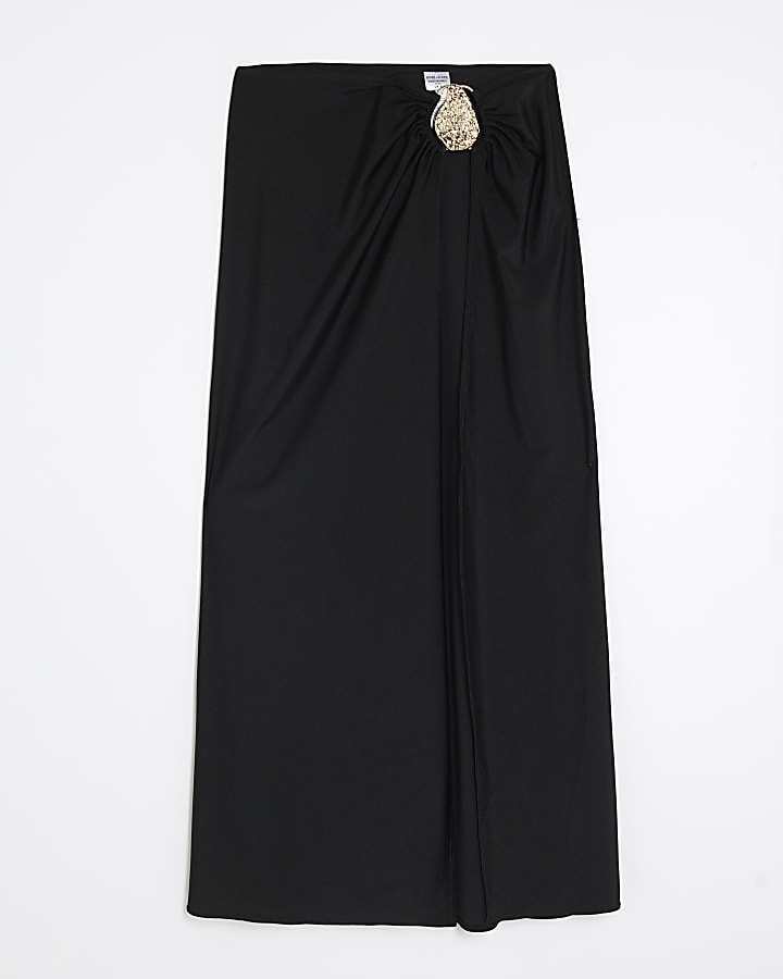 Black Black Hardware Maxi Sarong