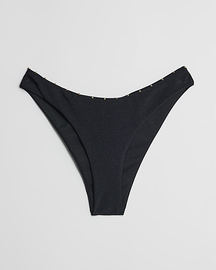 Black Studded Bikini Bottoms