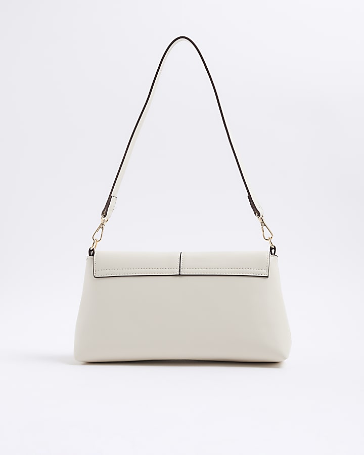 Cream Bar Front Clutch Bag