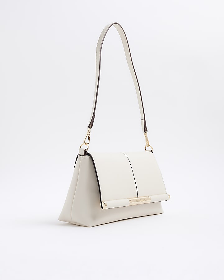 Cream Bar Front Clutch Bag