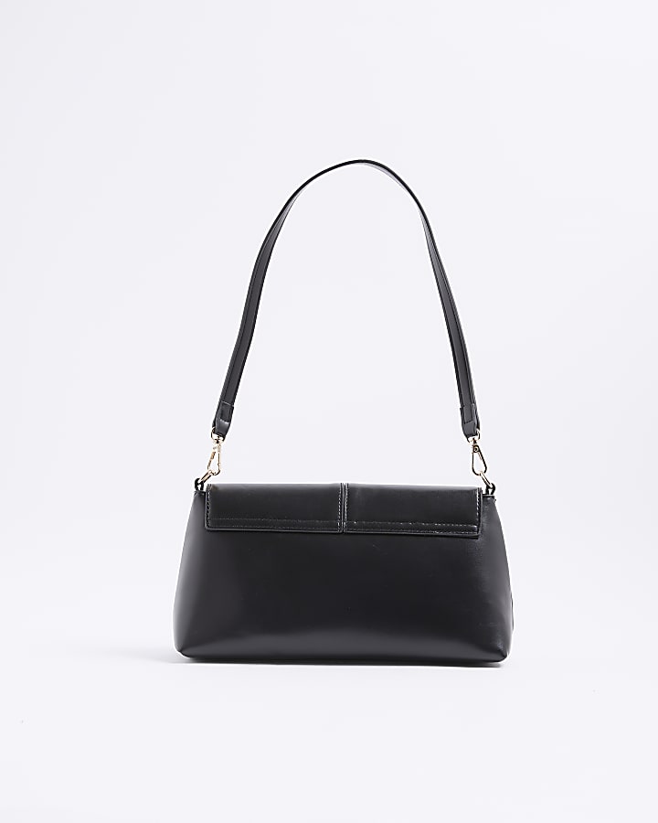Black Bar Front Clutch Bag