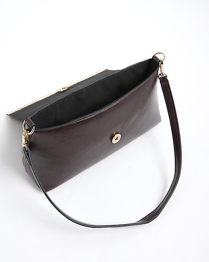 Red Bar Front Clutch Bag