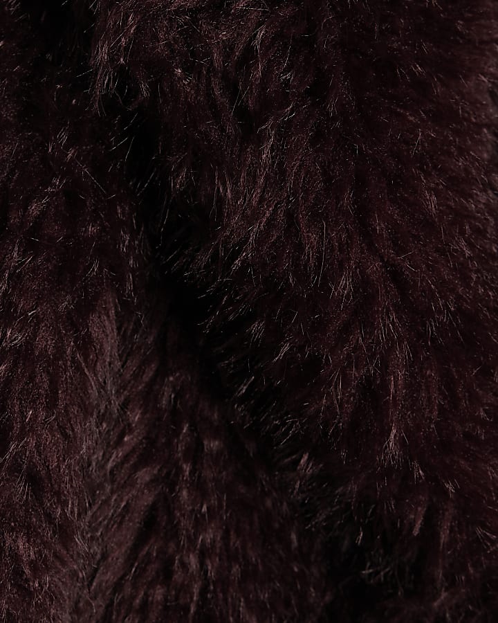 Red Faux Fur Coat