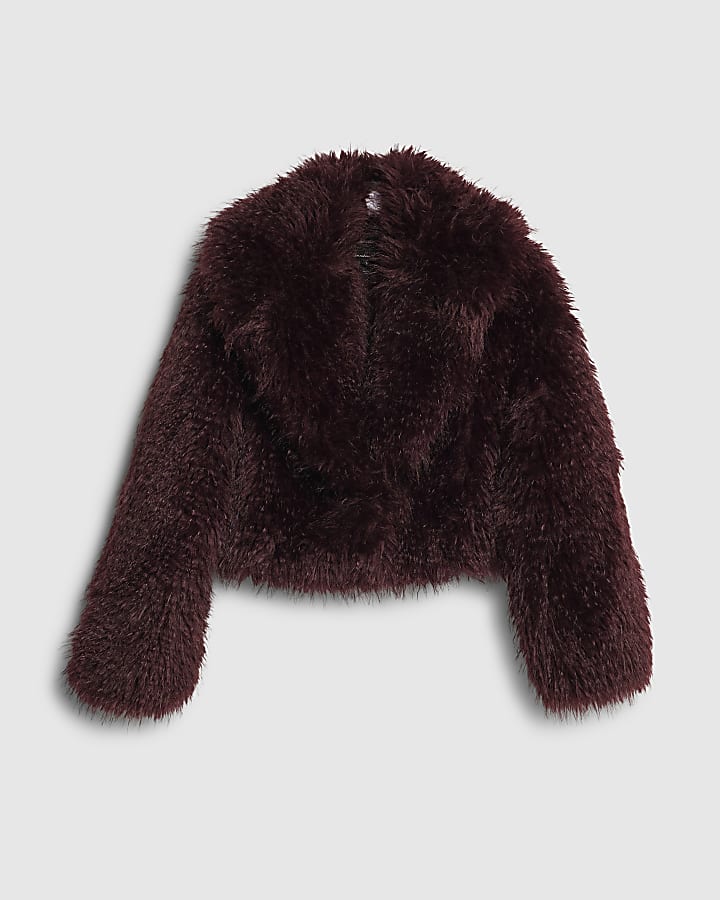 Red Faux Fur Coat