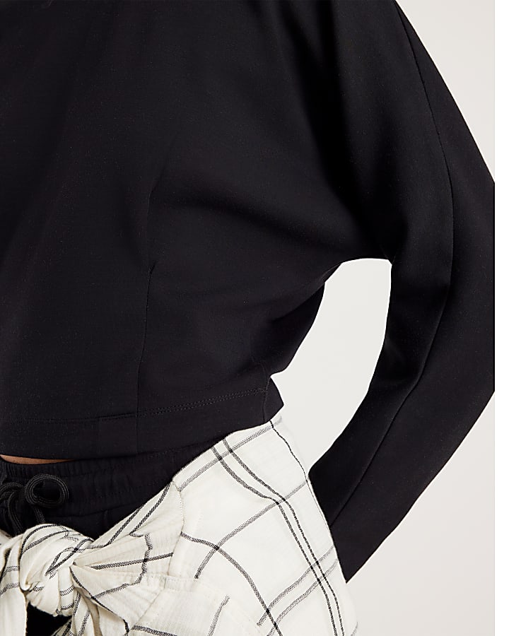 Black Premium Long Sleeve Batwing Sweatshirt