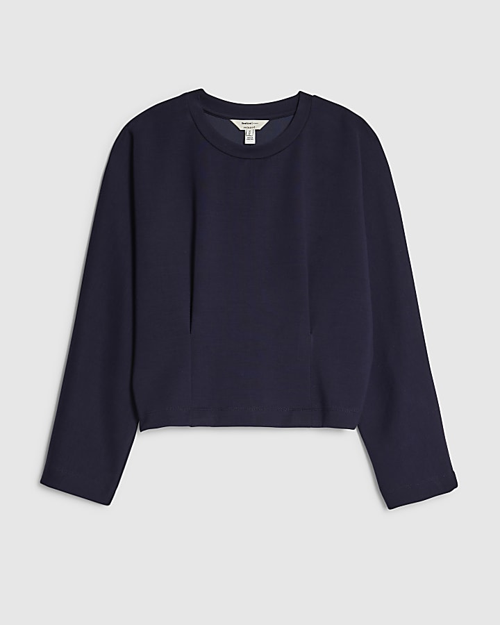 Navy Premium Long Sleeve Batwing Sweatshirt