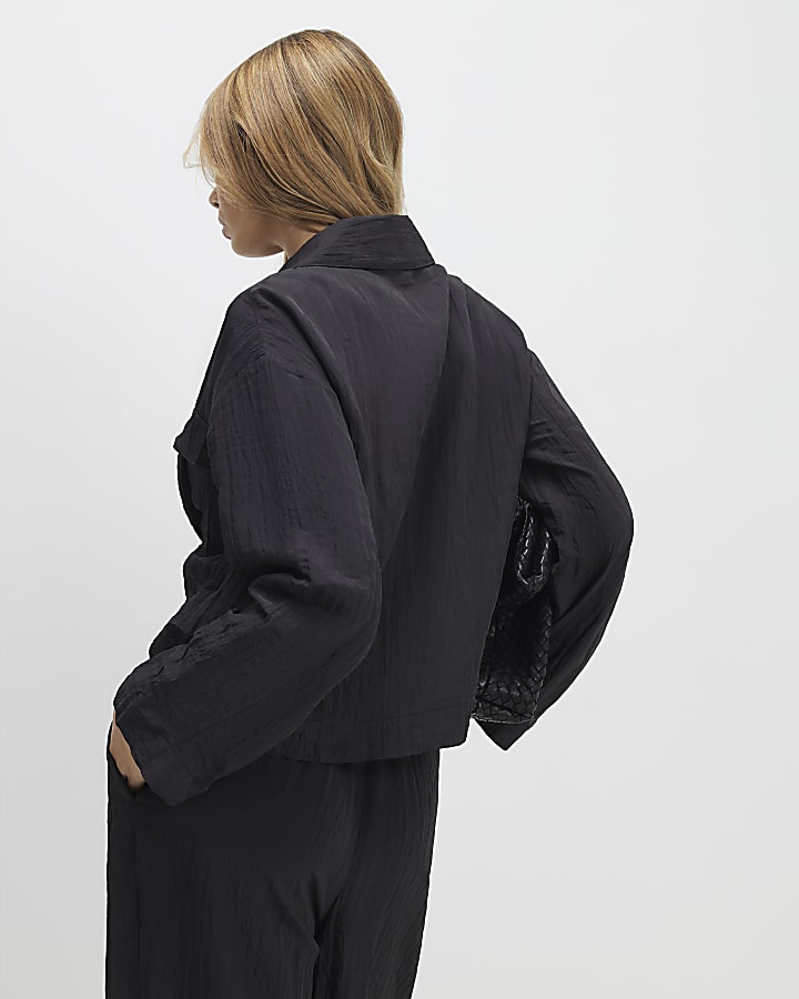 Black Textured Shirt