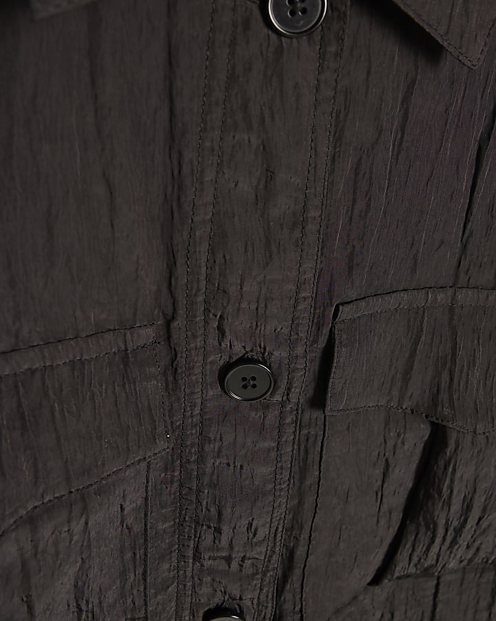 Black Textured Shirt