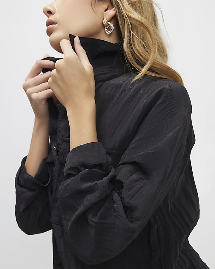 Black Textured Shirt