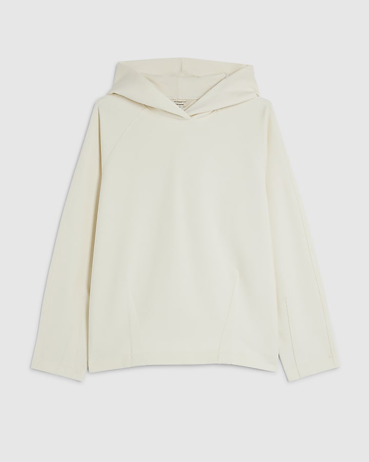 White Premium Long Sleeve Hoodie