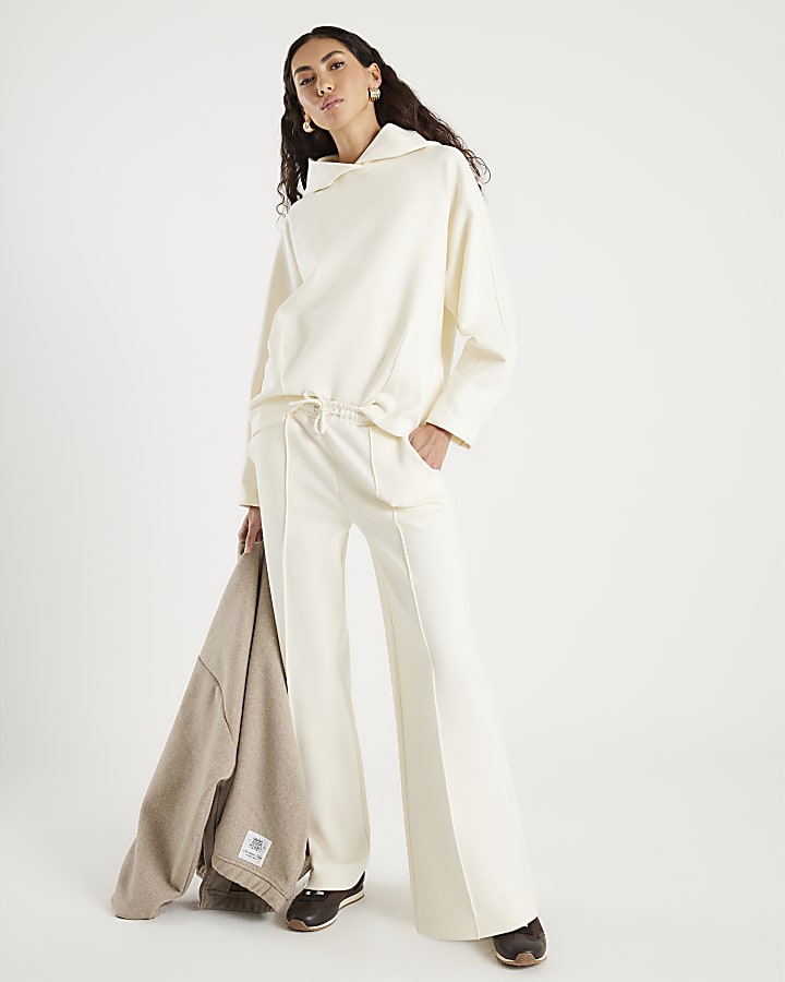 White Premium Long Sleeve Hoodie