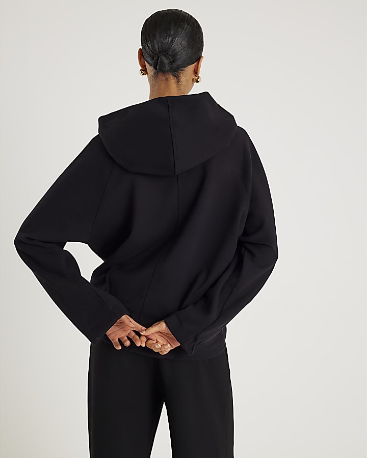 Black Premium Long Sleeve Hoodie