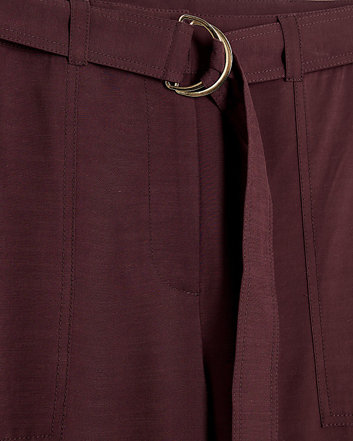 Purple Premium Belted Utility Trousers