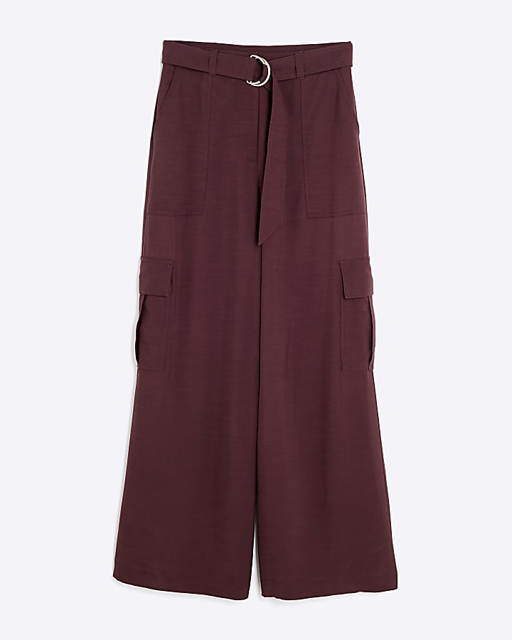 Purple Premium Belted Utility Trousers