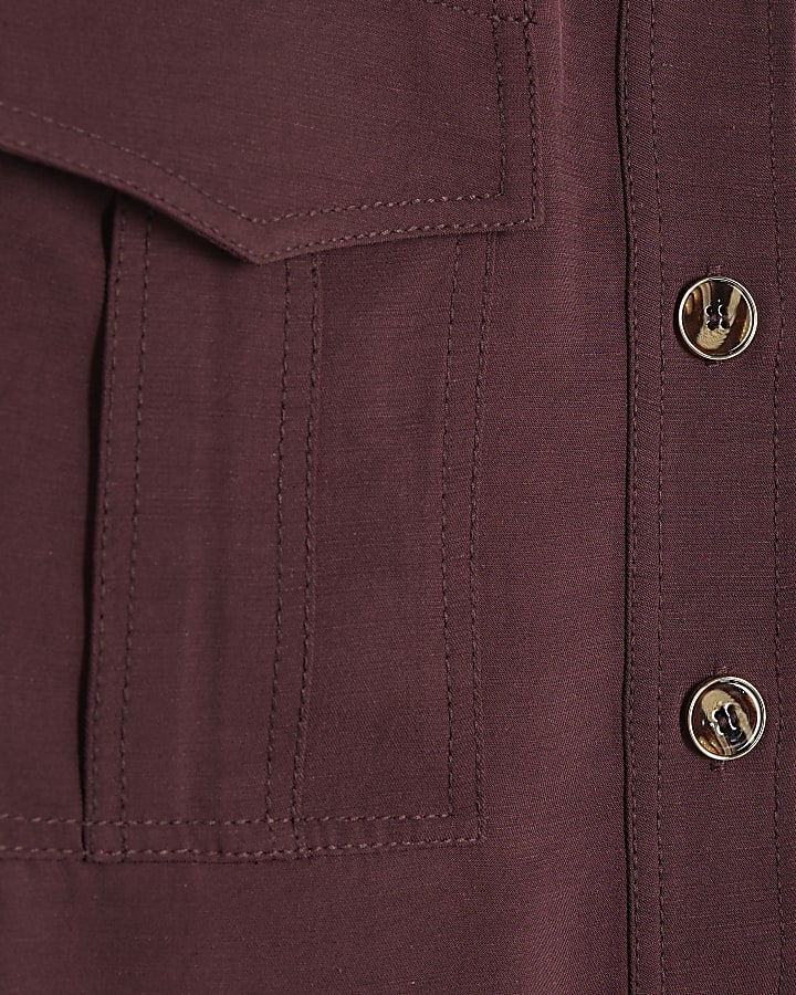 Purple Premium Pocket Utility Shirt