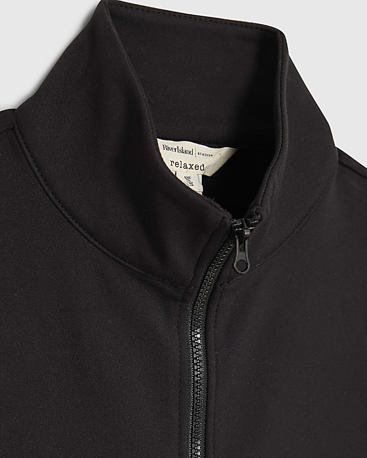 Black Zip Through Jacket