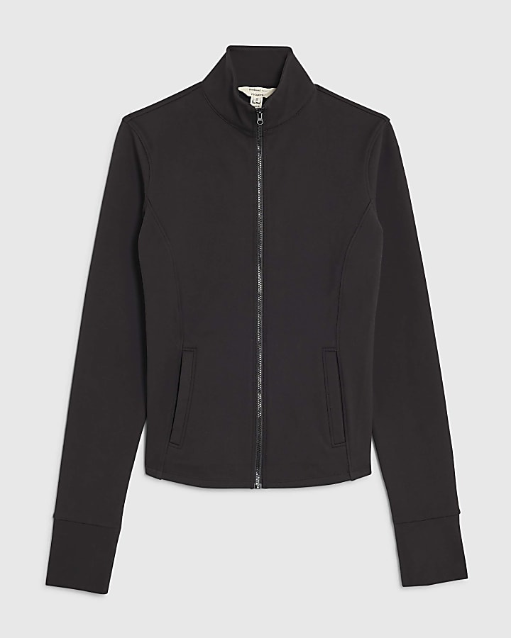 Black Zip Through Jacket