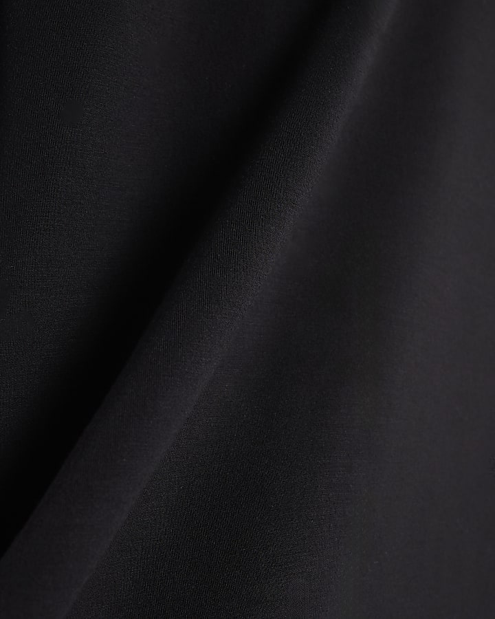 Black Premium High Neck Tunic Top