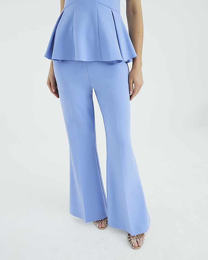 Blue Flared Trousers