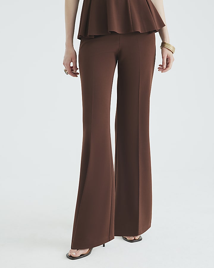 Brown Flared Trousers