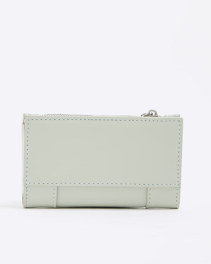Green Embellished Boucle Mini Purse