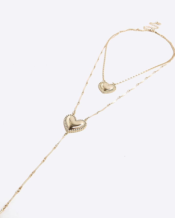 Gold Layered Heart Necklace