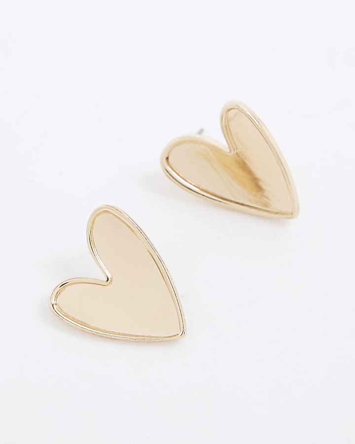 Black Heart Stud Earrings