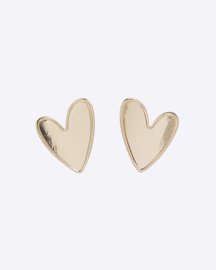 Black Heart Stud Earrings