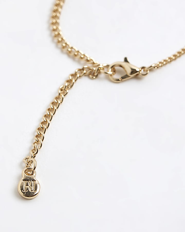 Gold Double Stone Ditsy Necklace