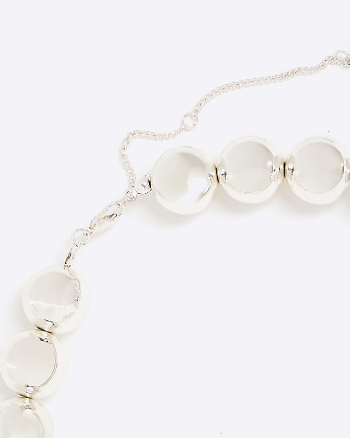 Silver Beaded Necklace