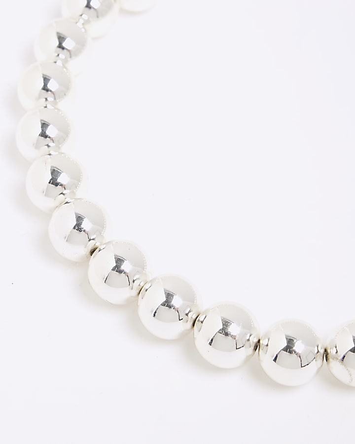 Silver Beaded Necklace