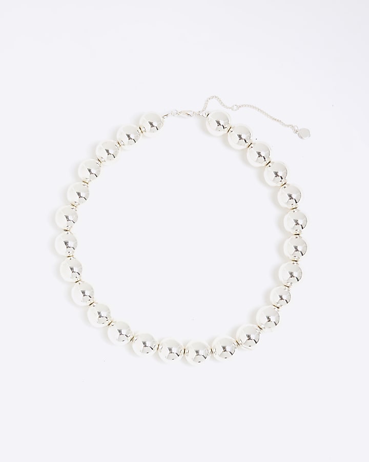 Silver Beaded Necklace