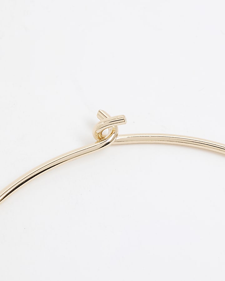 Gold Diamante Paved Ball Necklace