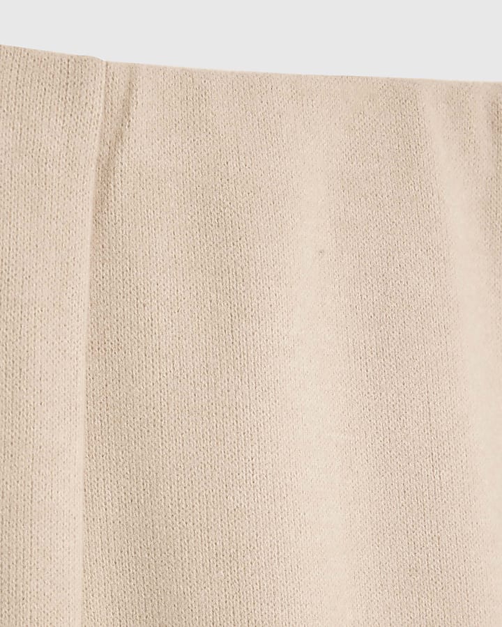 Beige Cosy Mini Skirt