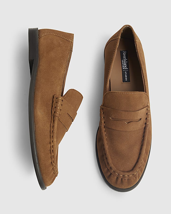Brown Suede Loafers