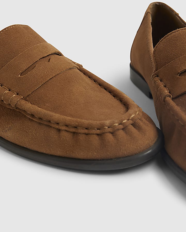 Brown Suede Loafers