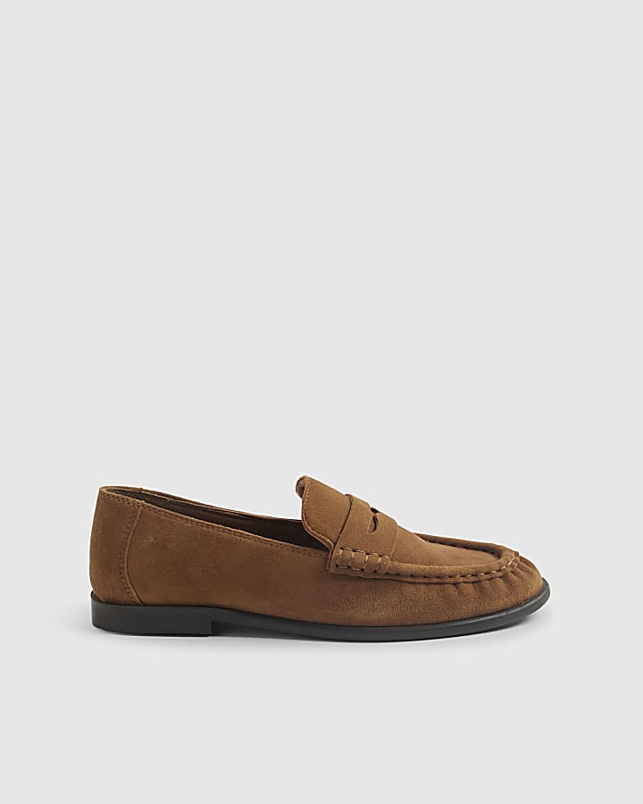 Brown Suede Loafers