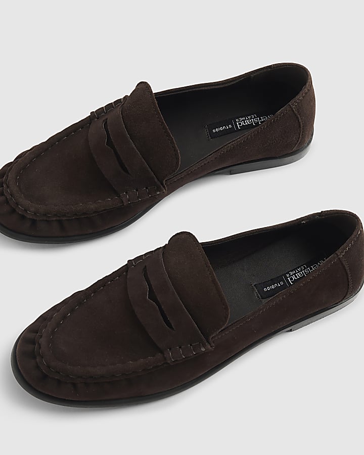 Brown Suede Loafers