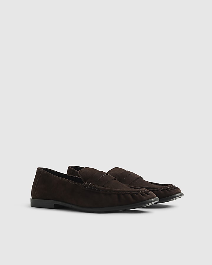 Brown Suede Loafers