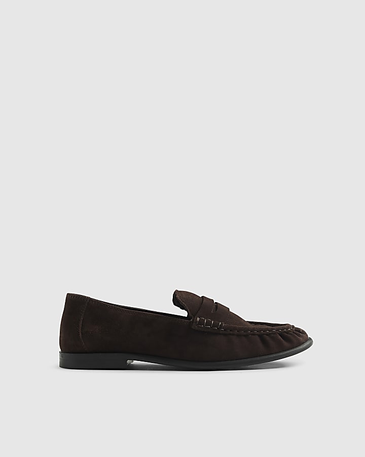 Brown Suede Loafers