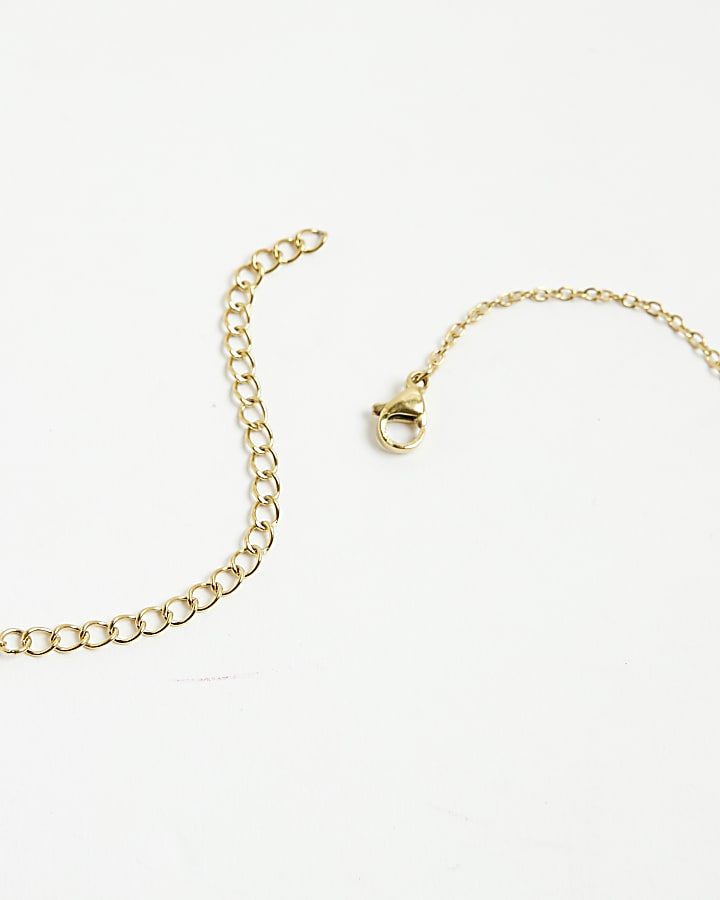 Gold Flower pendant Necklace